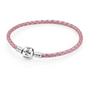 Pandora Pink Braided Leather Bracelet